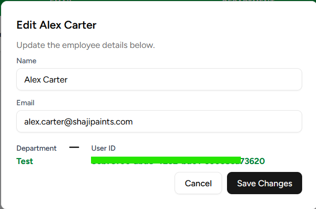 Edit Employee Modal