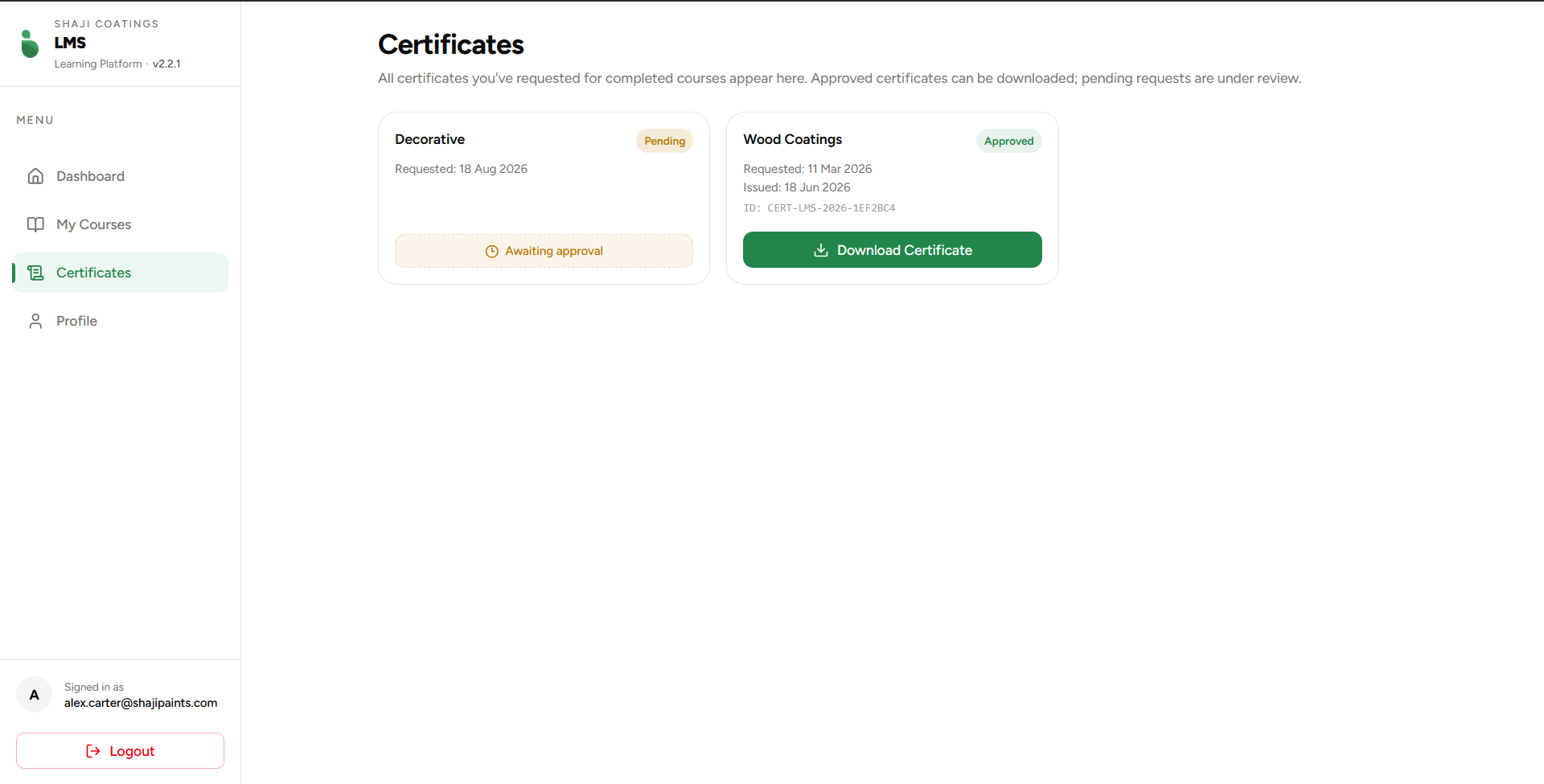 Certificates Management Grid